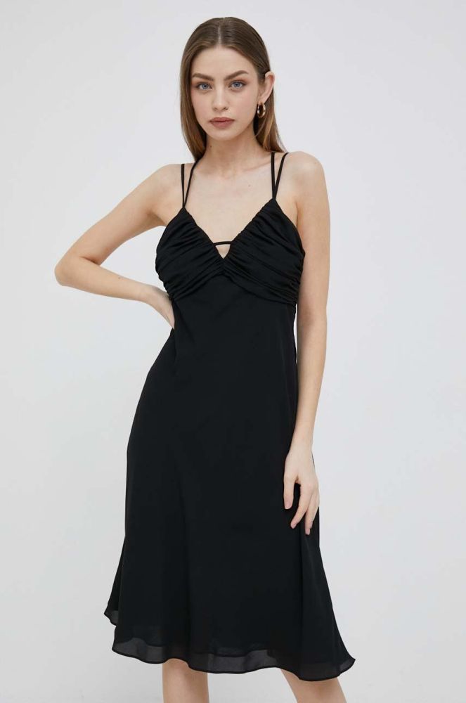 Сукня Lauren Ralph Lauren колір чорний midi розкльошена (3291815)
