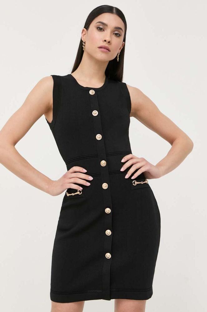 Сукня Morgan колір чорний mini облягаюча (3254785)