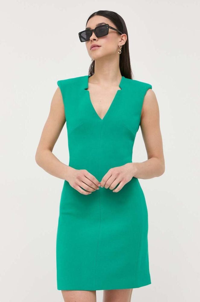 Сукня Morgan колір зелений mini пряма (3254816)