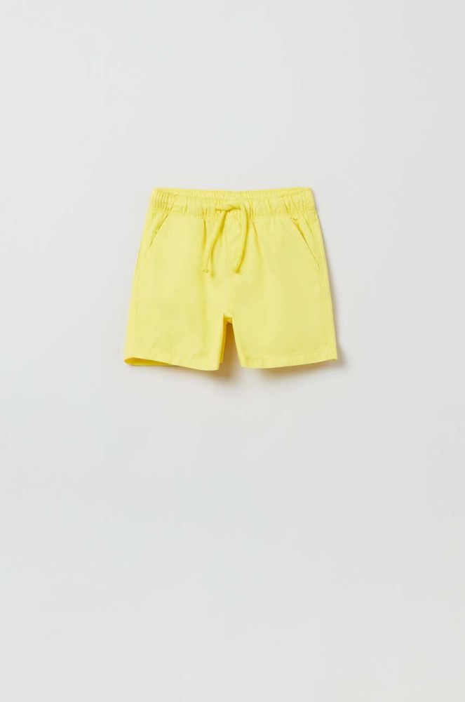 Бавовняні дитячі шорти OVS колір жовтий