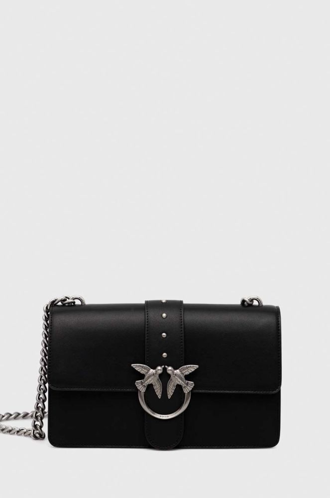 Шкіряна сумочка Pinko колір чорний (2920141)
