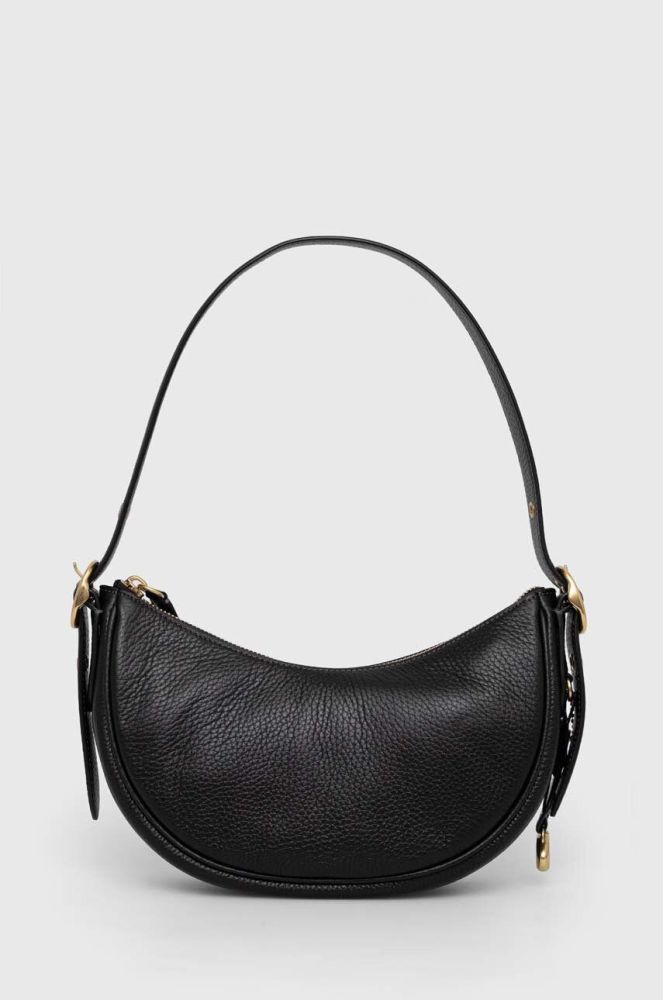 Шкіряна сумочка Coach колір чорний (2980695)