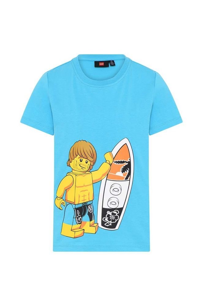 Дитяча футболка Lego з принтом колір блакитний (3095773)