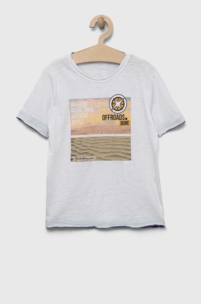 Дитяча бавовняна футболка Birba&Trybeyond колір білий з принтом (3218677)