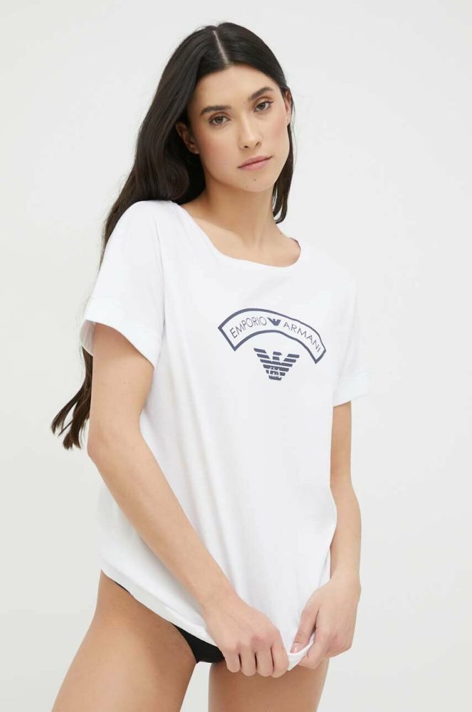 Бавовняна футболка lounge Emporio Armani Underwear колір білий (3029186)