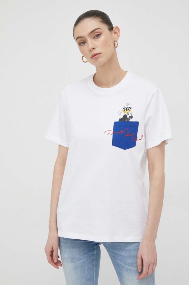 Бавовняна футболка Karl Lagerfeld x Disney колір білий (3109480)