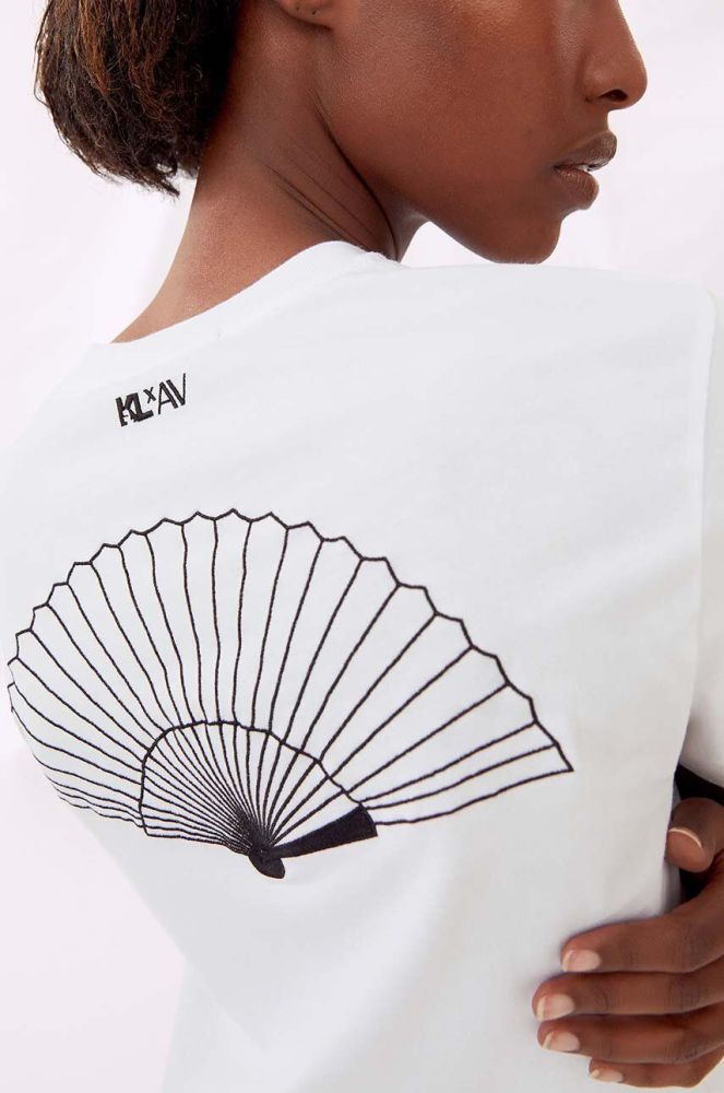 Бавовняна футболка Karl Lagerfeld колір білий (3245610)