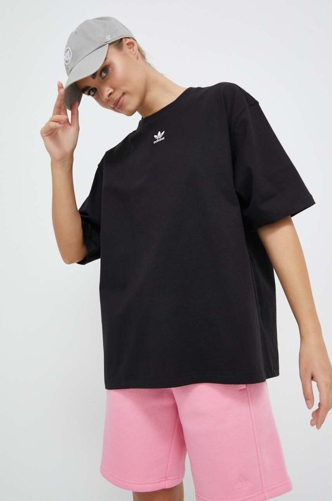 Бавовняна футболка adidas Originals колір чорний (3242507)