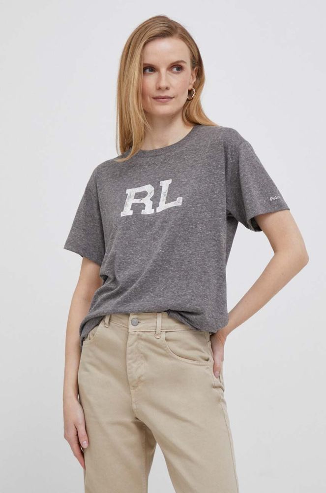 Футболка Polo Ralph Lauren жіночий колір сірий (3326193)