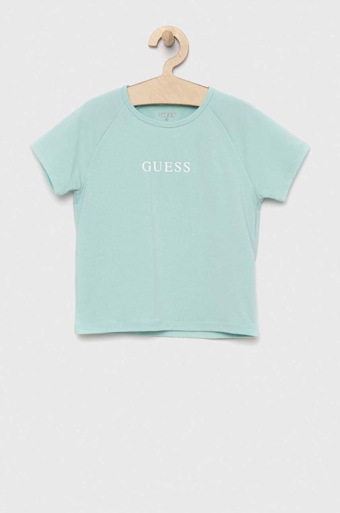 Дитяча футболка Guess колір бірюзовий (3009718)