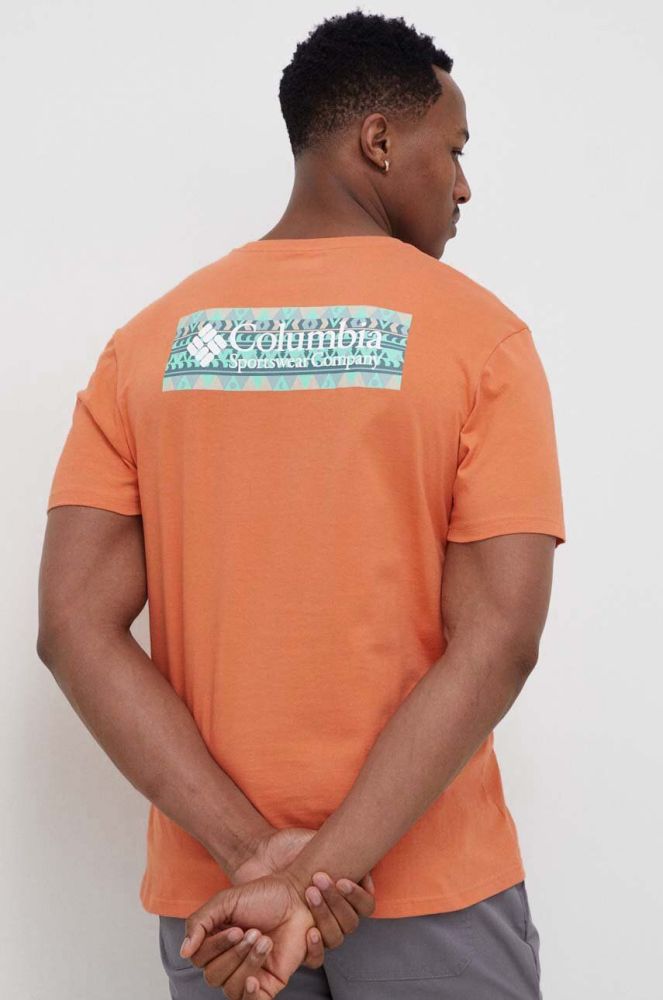 Бавовняна футболка Columbia колір помаранчевий з принтом 1834041.SS23-849