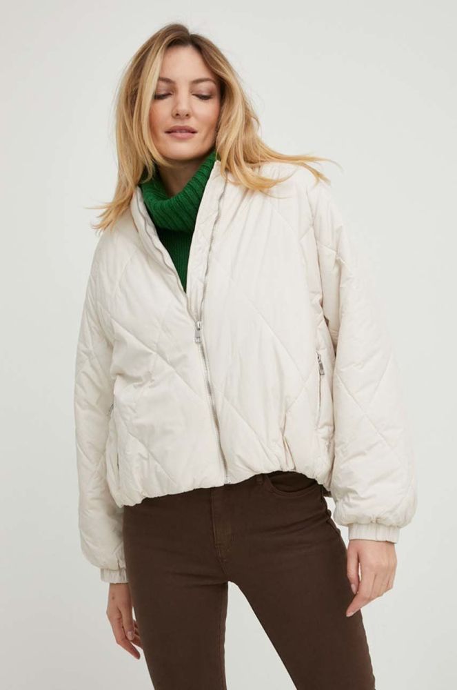 Куртка Answear Lab жіноча колір бежевий перехідна oversize (2845965)