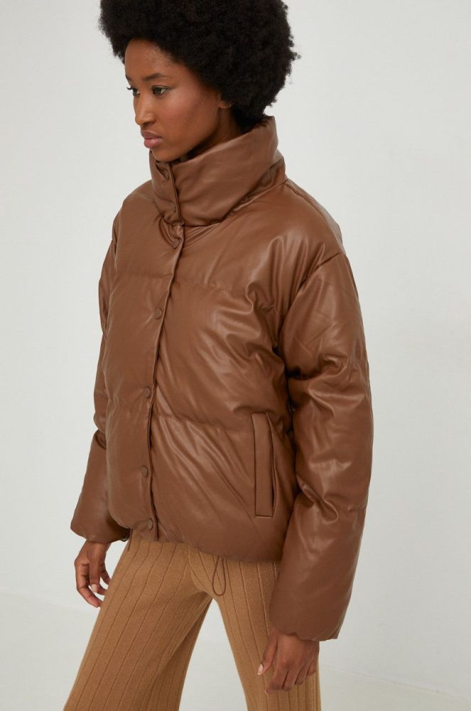 Куртка Answear Lab жіноча колір коричневий зимова oversize (2754832)
