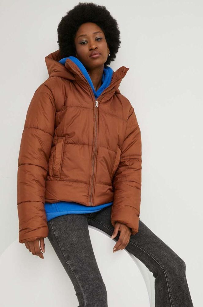 Куртка Answear Lab жіноча колір коричневий зимова oversize (2837618)