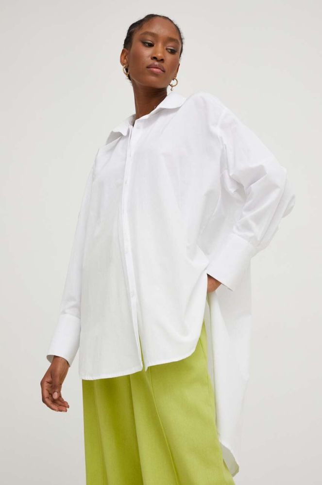 Бавовняна сорочка Answear Lab жіноча колір білий relaxed класичний комір (3336425)
