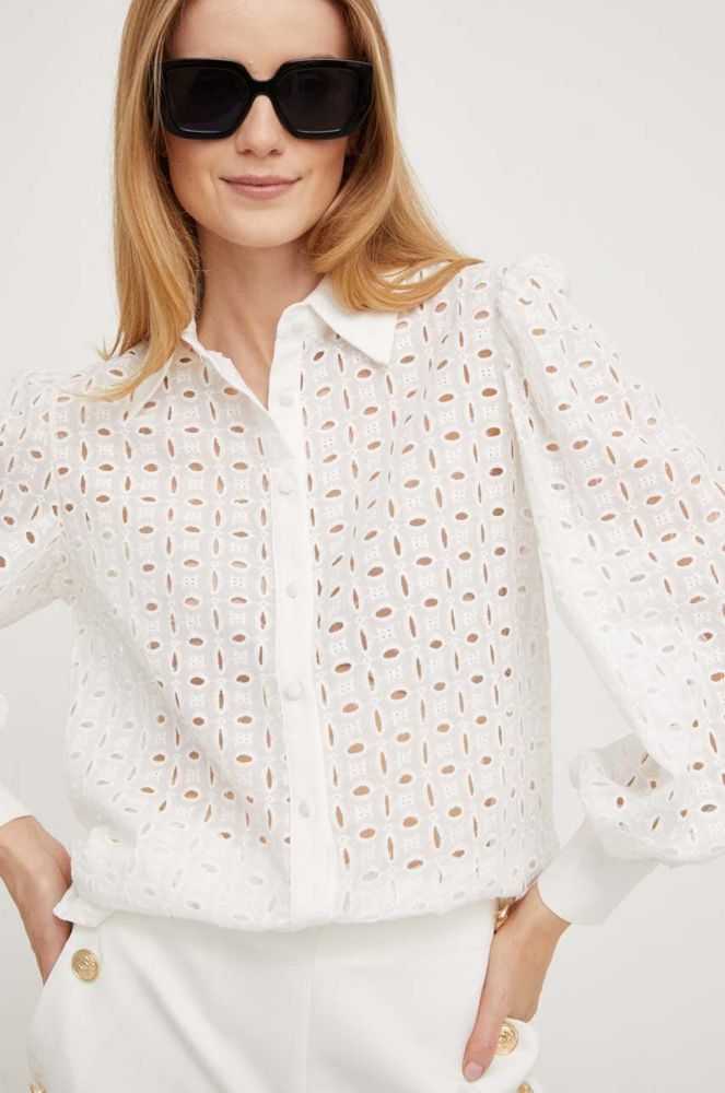 Бавовняна сорочка Answear Lab жіноча колір білий regular класичний комір (3380256)