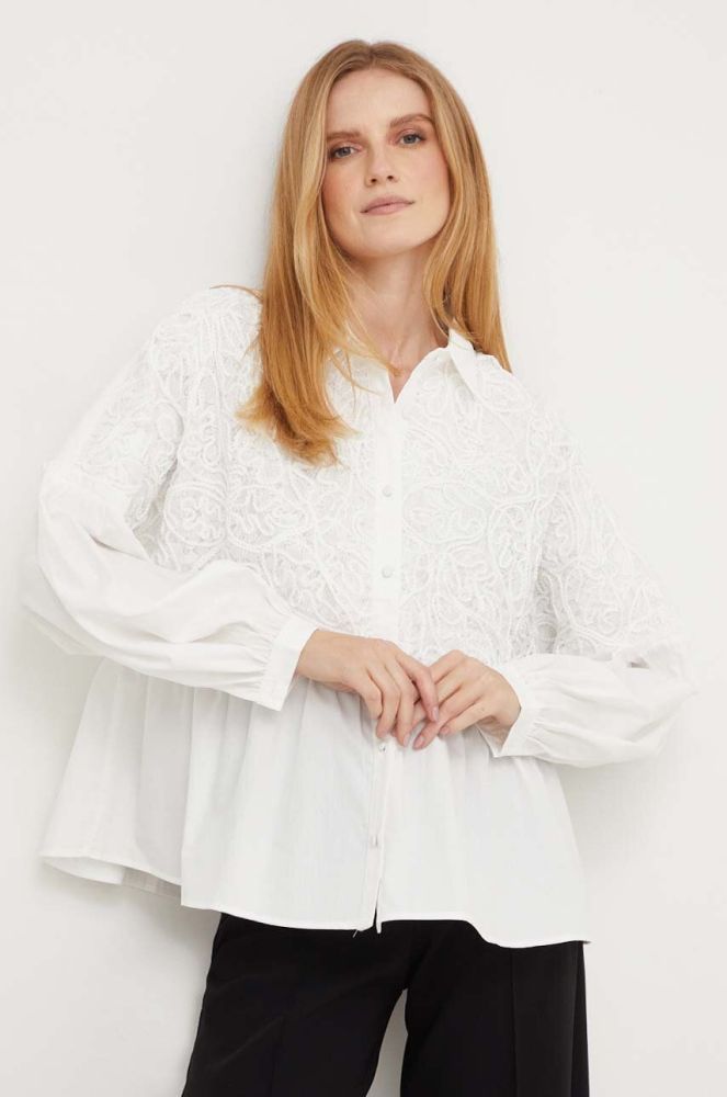 Бавовняна сорочка Answear Lab жіноча колір білий relaxed класичний комір (3380259)