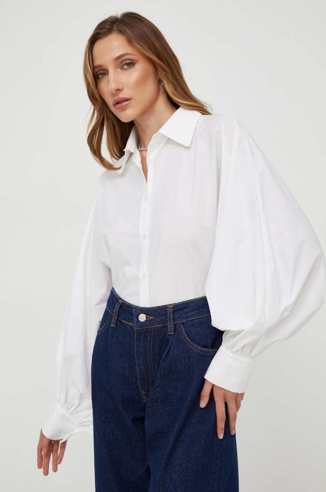 Бавовняна сорочка Answear Lab X Лімітована колекція NO SHAME жіноча колір білий relaxed класичний комір (3539177)