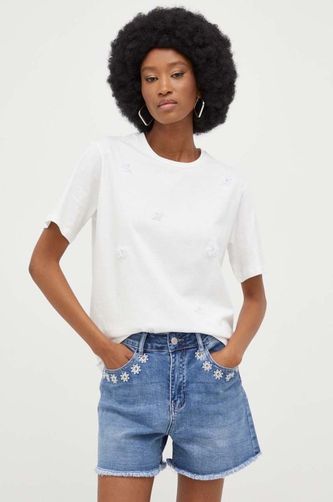 Бавовняна футболка Answear Lab колір білий (3314551)