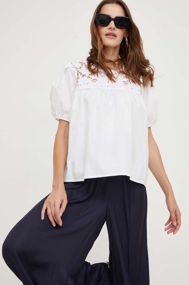 Бавовняна блузка Answear Lab колір білий (3371056)