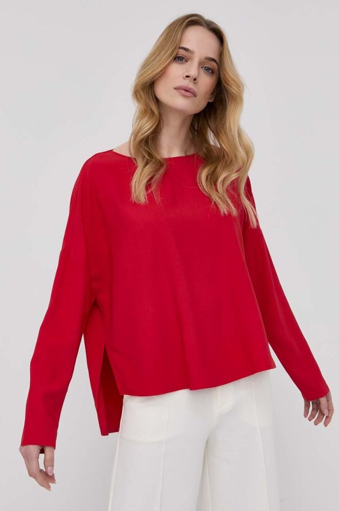 Блузка Liviana Conti жіноча колір червоний однотонна