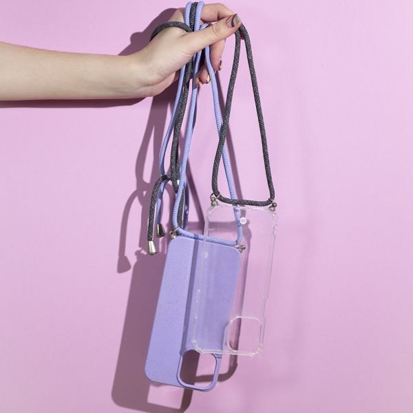 Чохол із шнурком Momax Crossbody TPU Strap Case | ECOStrap Case Purple для iPhone 13 Pro Max фото 3