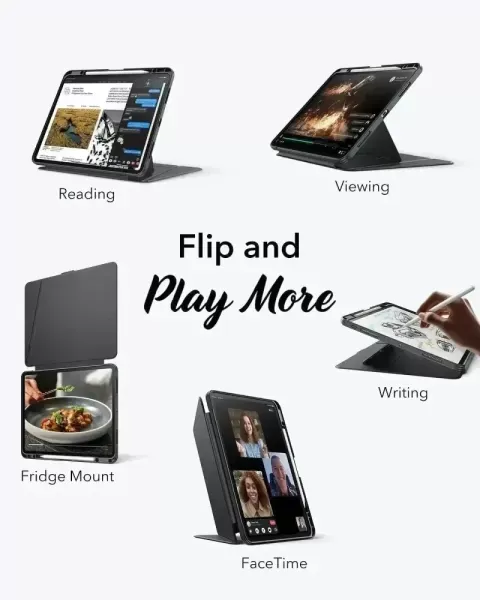 Чохол-підставка ESR Flip Magnetic Case with Pencil Holder Black для iPad Pro 13" M5 | M4 (2025 | 2024) фото 2