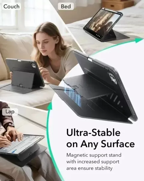 Чохол-підставка ESR Flip Magnetic Case with Pencil Holder Black для iPad Pro 13" M5 | M4 (2025 | 2024) фото 3