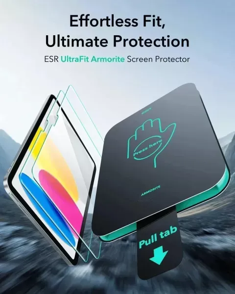 Захисне скло з аплікатором ESR UltraFit Armorite Screen Protector (2 шт.) для iPad 11” A16 (2025) | iPad 10.9” A14 (2022) (1E11900201) фото 2