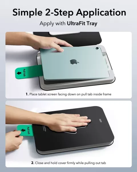 Захисне скло з аплікатором ESR UltraFit Classic Screen Protector (2 шт.) для iPad Air 11” M4 | M3 | M2 (2026 | 2025 | 2024) | iPad Air 10.9” M1 (2022 | 2020) (1E11700102) фото 3