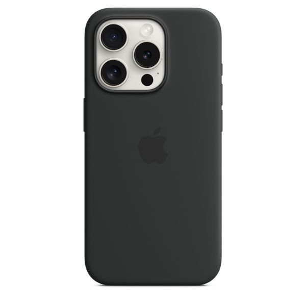 Оригінальний силіконовий чохол Apple Silicone Case with MagSafe Black для iPhone 15 Pro (MT1A3) фото 3