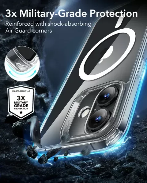 Прозорий чохол ESR Classic Hybrid Case (HaloLock) Clear для iPhone 16 (1A7670102) фото 3
