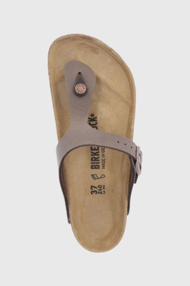 В'єтнамки Birkenstock Gizeh жіночі колір коричневий на плоскому ходу Regular Width 43751-Mocca фото 4