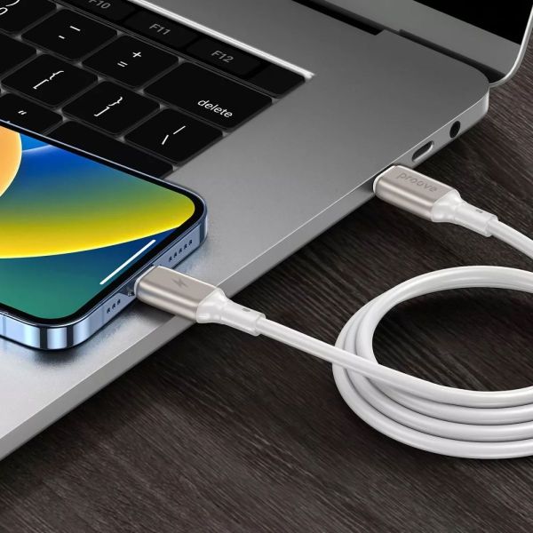 Кабель Proove Flex Metal USB-C to Lightning 27W 1m White (CCFM27002102) фото 3