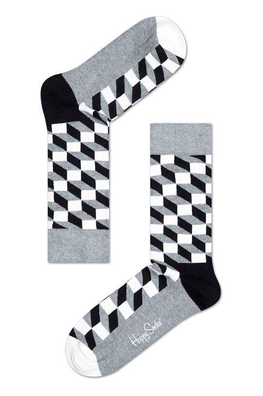 Happy Socks - Шкарпетки Filled Optic колір сірий (1167386)