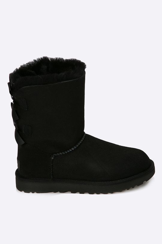 Черевики UGG жіночі колір чорний на плоскому ходу утеплені 1016225.BLK-BLK