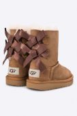 Зимове взуття UGG bailey bow ii колір коричневий