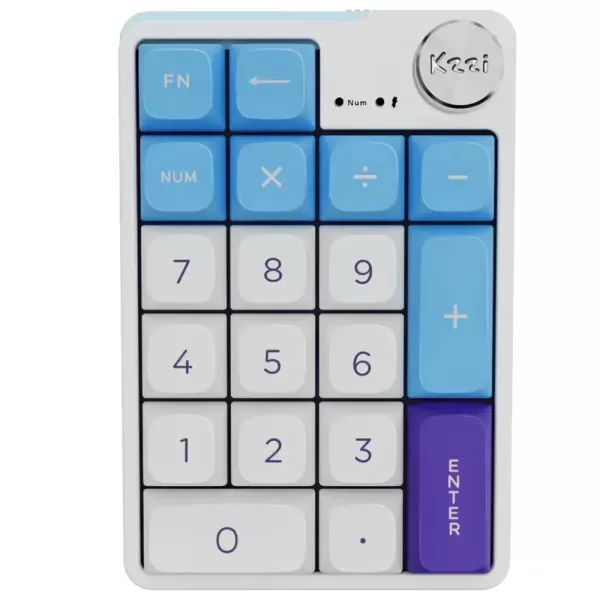 Бездротова клавіатура KZZI K20 Multi-function Knob Numpad (Meeting Switch) Blue Sea (6935280823404)
