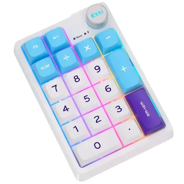 Бездротова клавіатура KZZI K20 Multi-function Knob Numpad (Meeting Switch) Blue Sea (6935280823404) фото 3