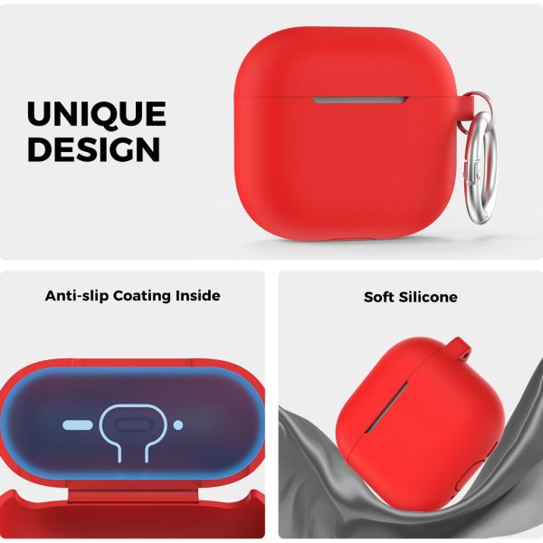Чохол AhaStyle Colorful Silicone Case для AirPods 4 Red фото 3