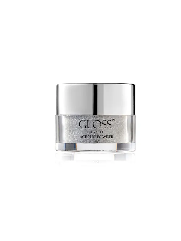 Акрилова пудра Acrylic Powder GLOSS 012 GLOSS COMPANY Acrylic Powder, срібний