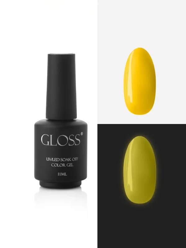 Люмінесцентний гель-лак Tangerine Elf, мандариновий GLOSS COMPANY Elf, жовтий