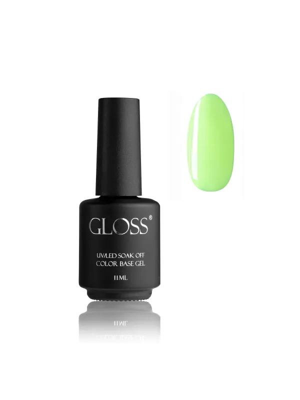 Кольорова база GLOSS Color Base Gel Washington GLOSS COMPANY, салатовий