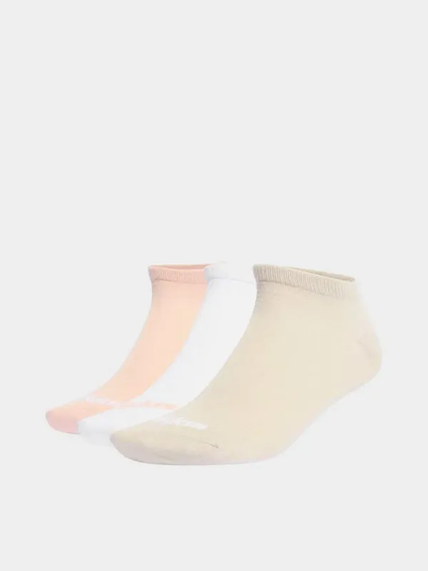 adidas THIN LINEAR LOW-CUT 3P Набір шкарпеток колір бежевий