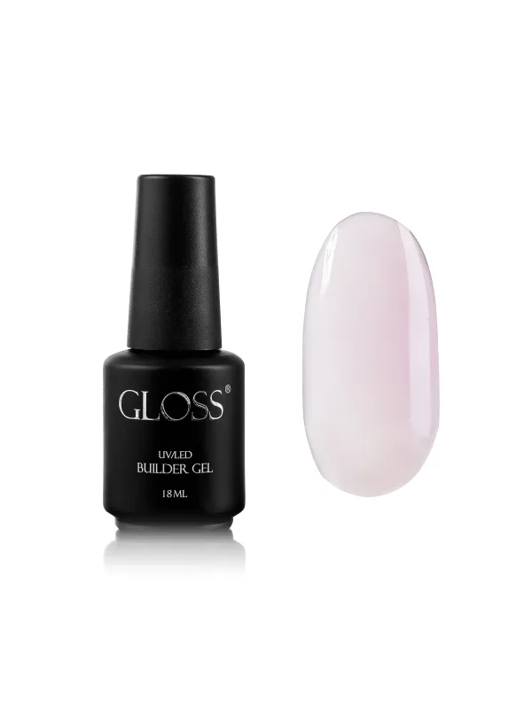 Однофазний гель з пензлем Builder Gel GLOSS Valentine GLOSS COMPANY Builder Gel, світло-рожевий