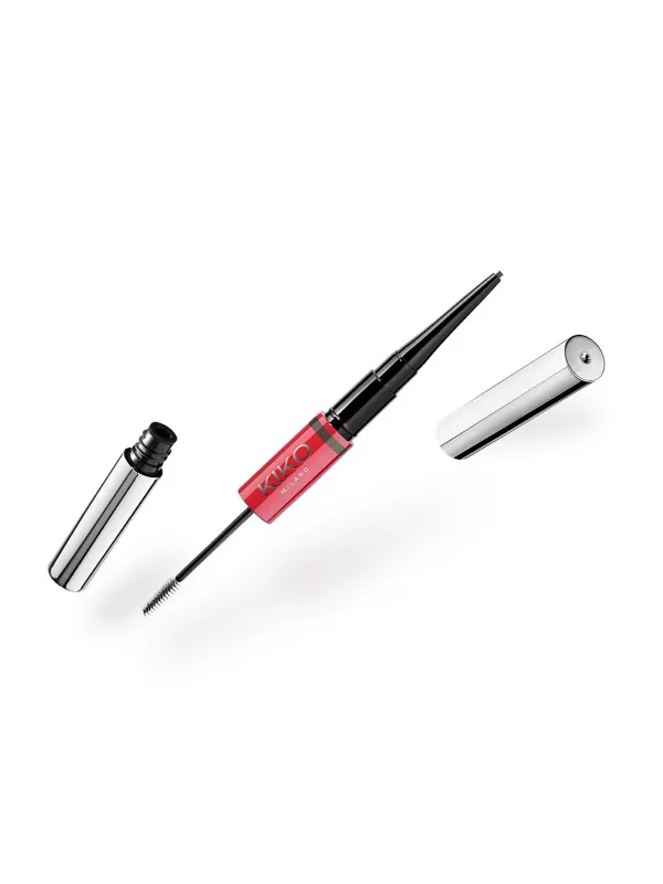 Олівець & гель для брів KIKO MILANO Flirt Alert, відтінок 04 Jet Black Mood