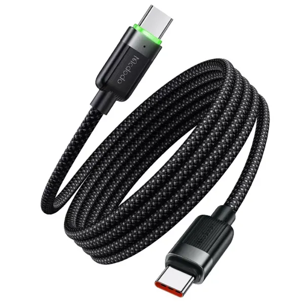 Кабель Mcdodo CA-2000 USB-C to USB-C 60W Magnetic Self-Winding Data Cable 1.2м Black