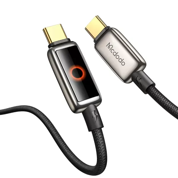 Кабель Mcdodo CA-6680 USB-C to USB-C Auto Power Off 100W Data Cable 1.2м Black фото 2