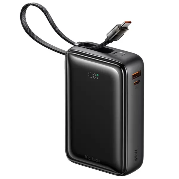 Повербанк Mcdodo MC-6370 FreeKit Wireless Charger 20000mAh 65W with Built-in cable USB-C Dark Grey