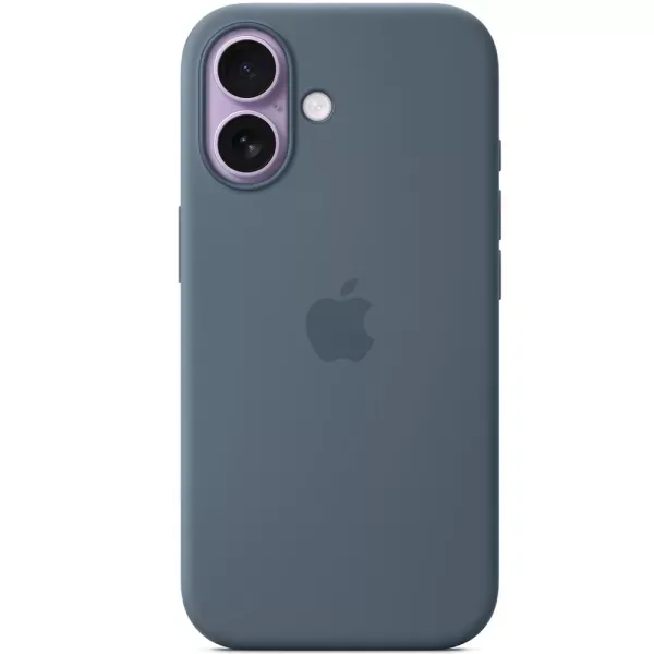 Оригінальний силіконовий чохол Apple Silicone Case with MagSafe Anchor Blue для iPhone 17 (MGEW4) фото 2